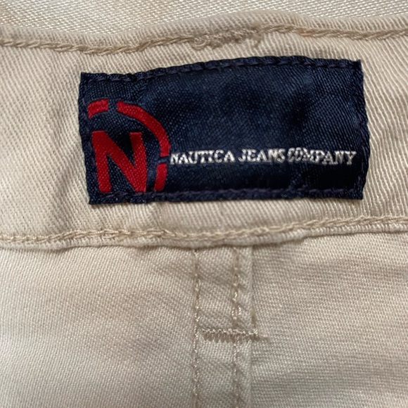 Nautical Jeans Khaki Cropped Pants 5-Pocket NWT Sz 6  Double Button Waist - Picture 10 of 13